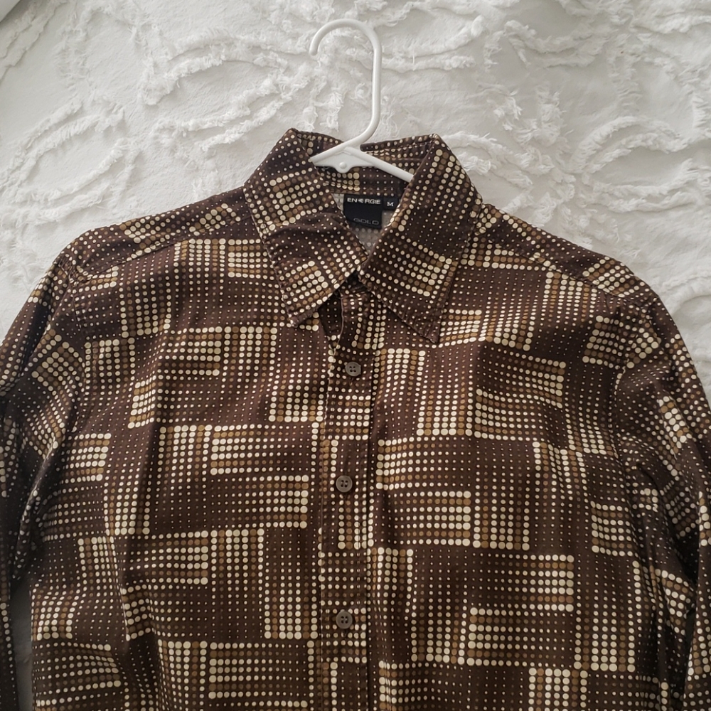 ENERGIE GOLD CASUAL DRESS SHIRT MENS!